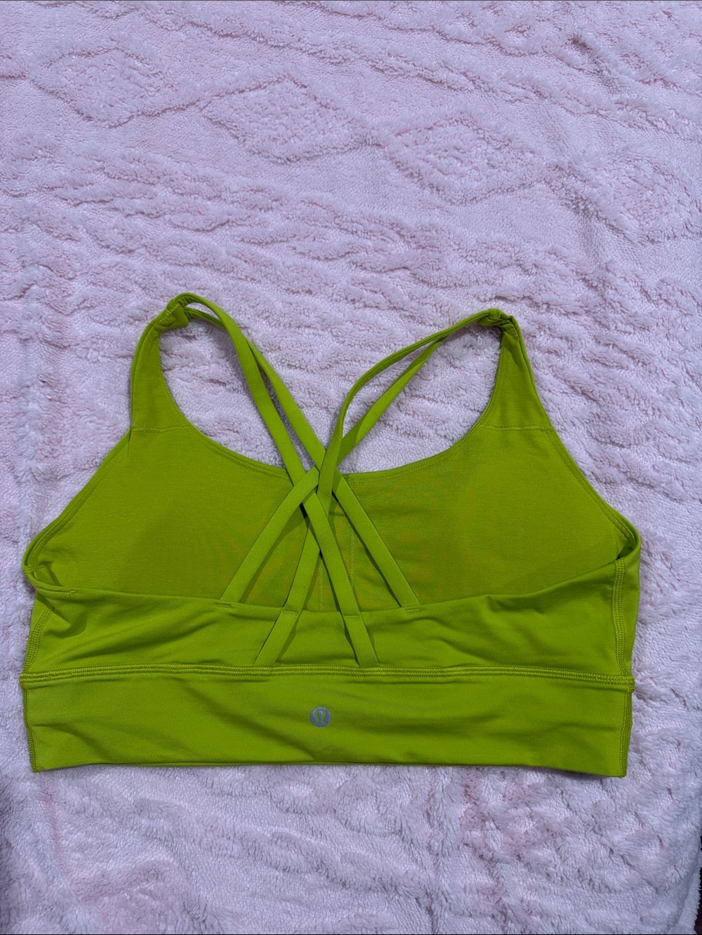 lululemon athletica Lime Green Crisscross Strappy Sports Bra